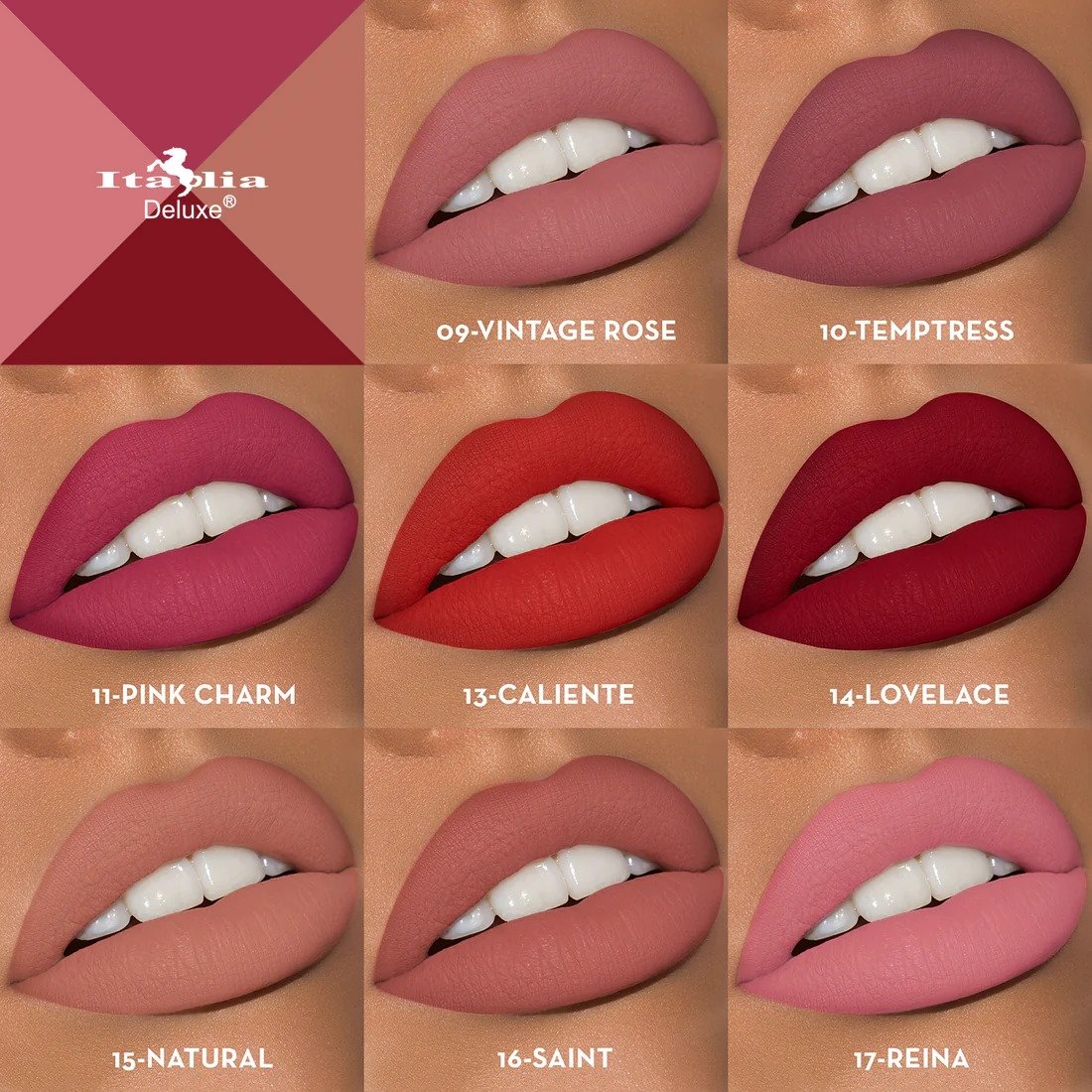 Labial Mousse Matte Barra Tono 03 Marilyn Italia Deluxe - Imagen 3