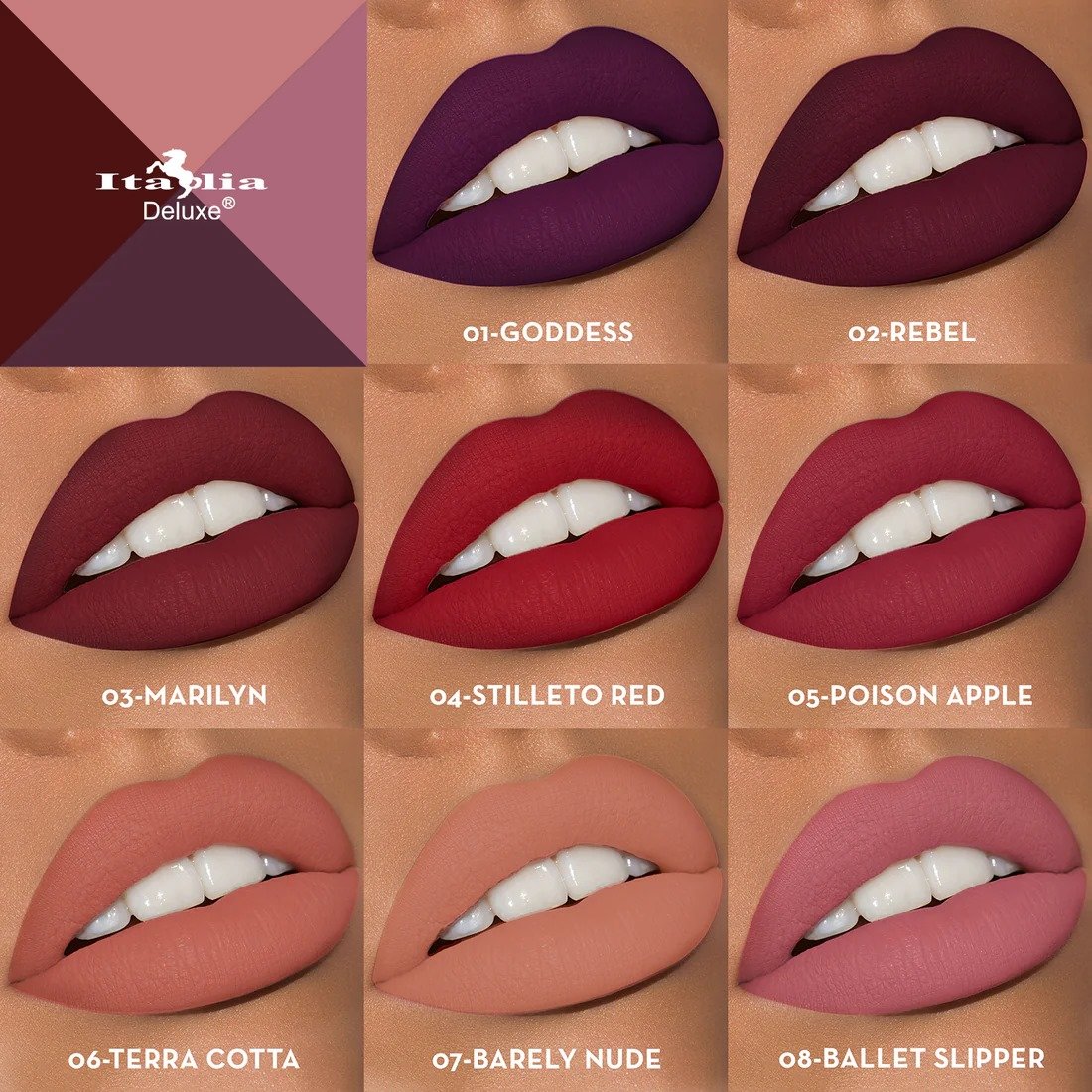 Labial Mousse Matte Barra Tono 07 Barely Nude Italia Deluxe - Imagen 2