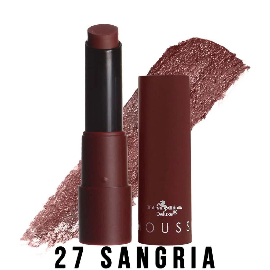 Labial Mousse Matte Barra Tono 27 Sangria Italia Deluxe