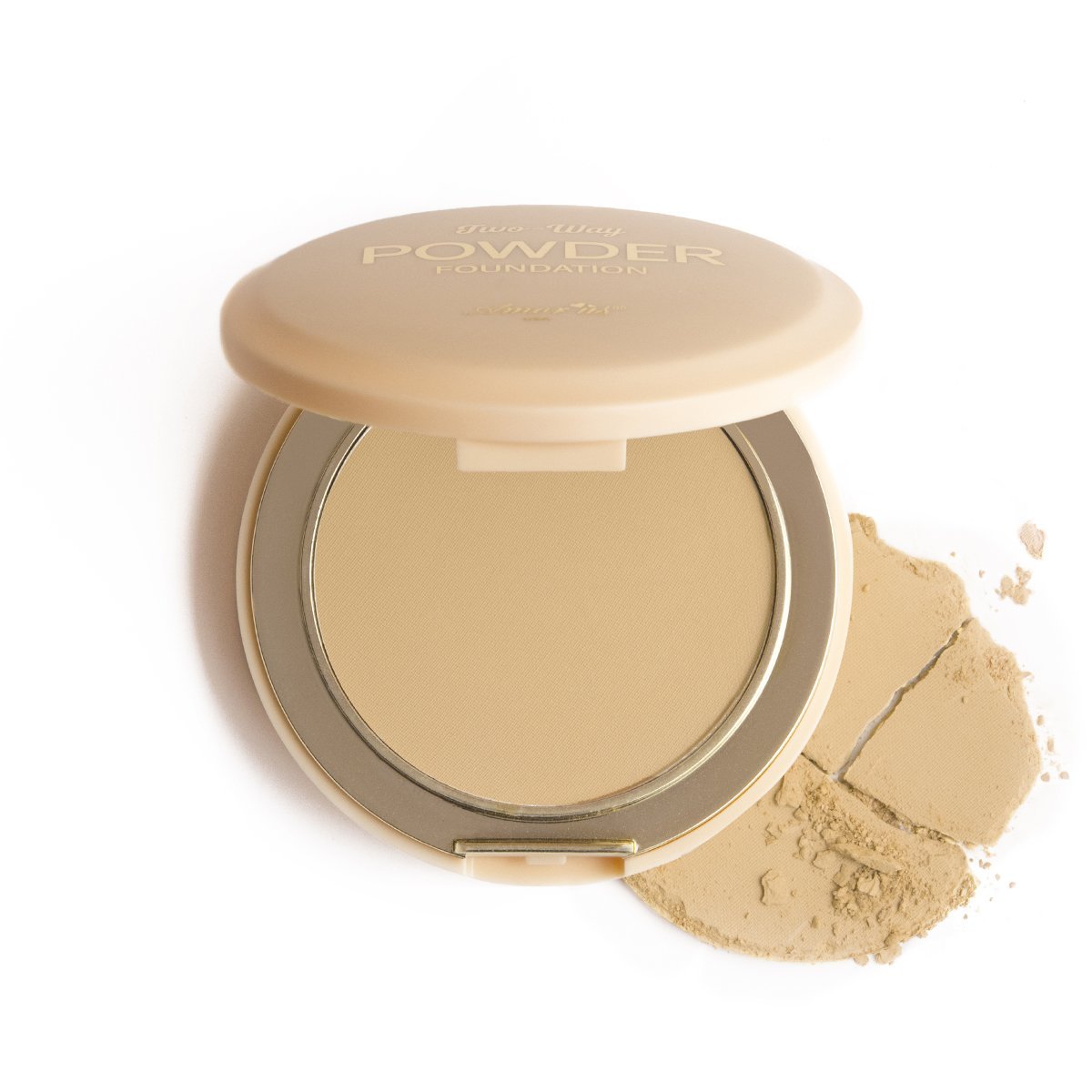 Polvo compacto Beige Two Ways Tono 11 Caramel Beige Amor Us